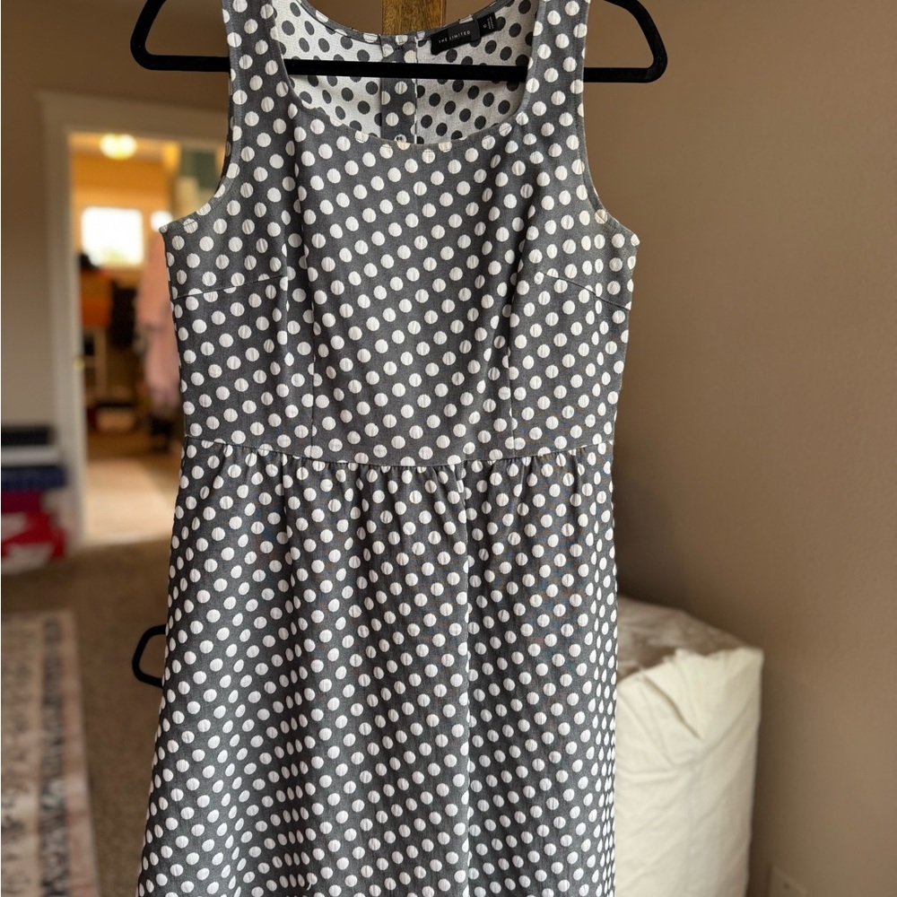 The Limited Black and White Polka Dot Dress